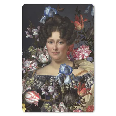 Produktbild von MuchoWow® Mauspad Mousepad Johanna Henriette Engelen - Dubois Drahonet - Blumen 40x60 cm - Mousepads - Maus Mat - Pad - Mausunterlage - Schreibtisch Accesoire