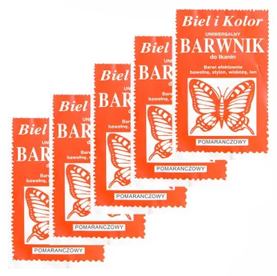 5 x 10g Batikfarbe Textilfarbe Stofffarbe färben orange
