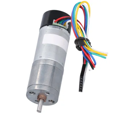 Image de Motoréducteur à courant continu avec encodeur Signal de mesure de vitesse Retour Smart Car dédié JGA25?371DC24V 60RPM