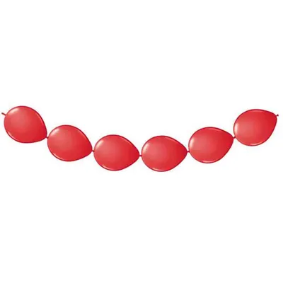 Produktbild von Folat 8 Rote Knopfballons, je ca. 3m lang, für Ballonfiguren & Bögen