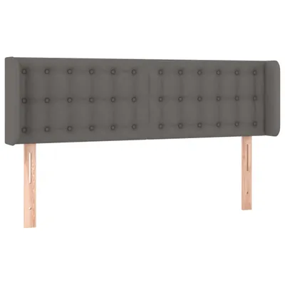 Produktbild von vidaXL Kopfteil mit Ohren Grau 147x16x78/88 cm Kunstleder