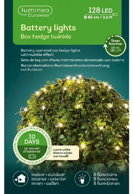 Produktbild von LED Durawise Buxus-Netz Twinkle Effekt Ø 80cm schwarz/warmes weiss