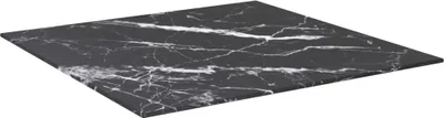 Immagine prodotto di Piano del tavolo nero 60x60 cm Vetro temperato 6 mm effetto marmo