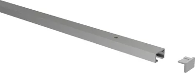 Produktbild von Interdeco Gardinenschiene / Vorhangschiene Aluminium Silbergrau, Typ Primax, 1-läufig, 220 cm