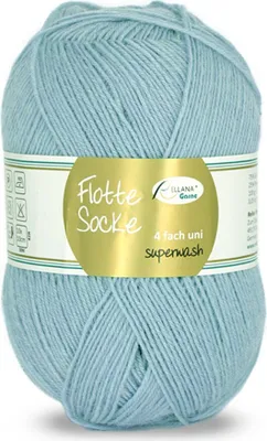 Produktbild von Flotte Socke uni 100 Gr./420m,4-fach Sockenwolle,75% Schurwolle /25% Polyamid Fb. 911 hellblau