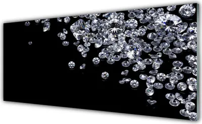 Produktbild von Glasbilder 125x50 Wandbild Druck auf Glas Diamanten Kunst