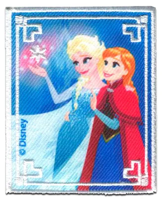 Produktbild von Disney © Frozen Die Eiskönigin Elsa&Anna 1 - Aufnäher, Bügelbild, Aufbügler, Applikationen, Patches, Zum Aufbügeln, Größe: 6 x 7,4 cm