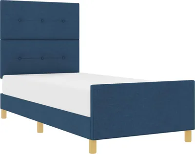 Immagine prodotto di vidaXL Struttura letto con testiera blu 80 x 200 cm in tessuto