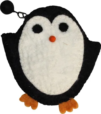 Produktbild von Filzbörse mit Reißverschluss - Pinguin