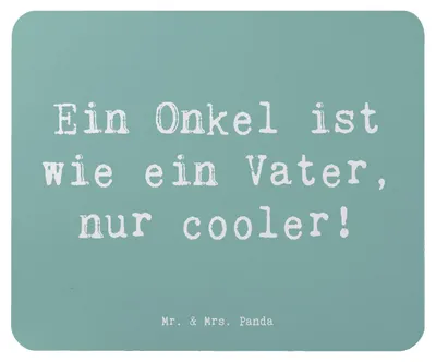 Produktbild von Mr. & Mrs. Panda Mousepad Spruch Cooler Onkel - Meeresbrise - Geschenk, pc mausunterlage, Patenonkel, Mauspad, Verwandtschaft, mousematte, Mouse Pad, Jubiläen, laptop