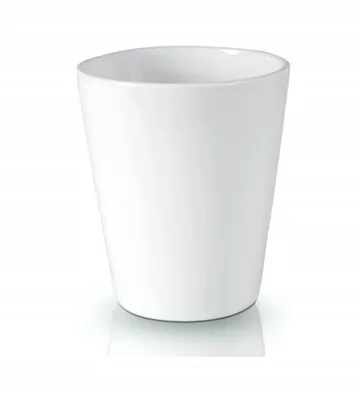 Produktbild von Runder Keramischer Blumentopf 15 cm Weiß Glänzend für Orchideen und Innenraum Deko