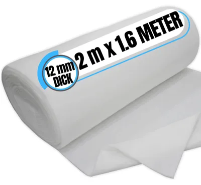 Produktbild von Filterrolle 3,2 m² – 2 m x 1,6 m (12 mm dick) – zuschneidbare Grobfiltermatte | Luftfiltermatte Universal Filtervlies waschbar für Lüftung, Abluftfilter & Staubsauger