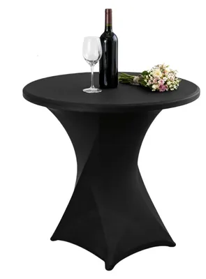 Immagine prodotto di Copertura elasticizzata per tavoli da pranzo, colore nero, dimensioni 80 x 110 cm, confezione da 1