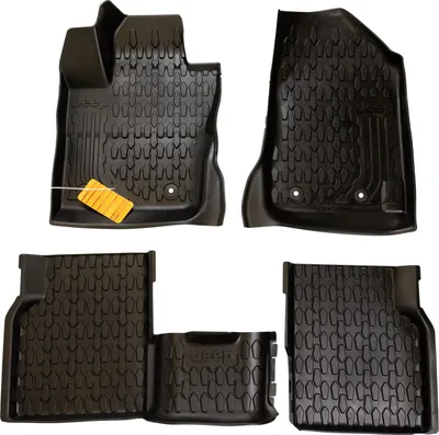 Produktbild von Gummifußmatten Satz 3er Set schwarz mit Jeep Logo K82214651AB