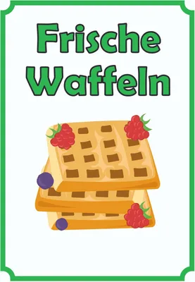 Produktbild von Frische Waffeln Schild Hochkant A1 Rückseite selbstklebend