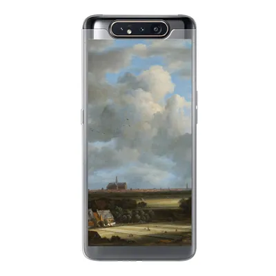 Produktbild von MuchoWow® Handyhülle Schutzhülle Hülle für Samsung Galaxy A80 Ansicht von Haarlem mit Tribüne - Gemälde von Jacob van Ruisdael Silikon Softcase Handy Hülle - Schutzdeckel