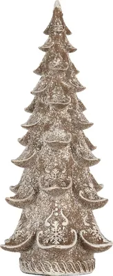Image de Clayre & Eef Décoration Sapin de Noël 14x14x30 cm Marron Plastique