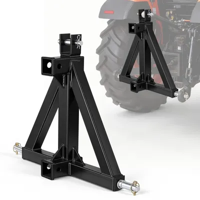 Image de Attelage 3 points avec embout de 50,8 mm, fixation rapide 3 points, adaptateur de timon pour tracteur, compatible avec la catégorie 1, Kubota, Mahindra, Ford, Yanmar, John Deere, Massey Ferguson