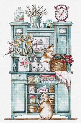 Obrázok produktu pre HobbyJobby Súprava na vyšívanie krížikom "Bunny Buffet", 20x31cm