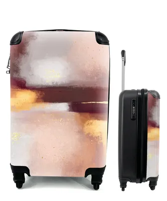 Produktbild von MuchoWow® Koffer Handgepäck Trolley Rollkoffer Kleine Reisekoffer mit 4 Rollen - Malen - Abstrakt - Pastell - Cabin Size < 55x40x23 cm & 55x40x20 cm - Fotokoffer - Kabinenkoffer - Boardgepäck - Reise-Box - Reisekoffer - Reisegepäck - Koffer mit Bild - Trolley für Kinder
