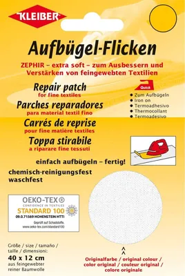 Immagine prodotto di KLEIBER 32006 KLEIBER Zephir toppe da stirare, 400 x 120 mm, bianco