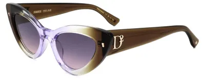 Zdjęcie produktu dla Dsquared2 D2 0092/S Brown lilac 51/22/145 Okulary przeciwsłoneczne dla kobiet