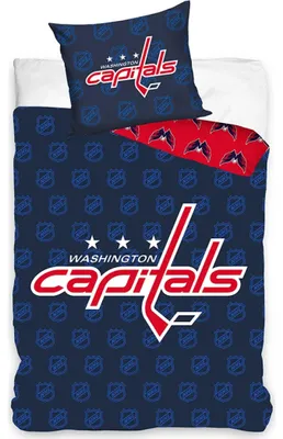 Imagen del producto de Juego de sábanas de hockey NHL, equipo Washington Capitals. Tamaño: 135x200 cm + 80x80 cm
