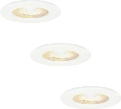 Produktbild von hoftronic LED Einbaustrahler 3x 5W 450lm 2700K IP65 Weiß Dimmbar