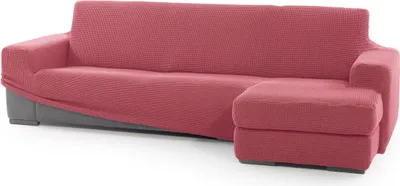Produktbild von SOFASKINS® Super Stretch Chaise Longue Bezug, Sofabezug de mit rechter kurzer Armlehne, Atmungsaktiv, Komfortabel und Langlebig, Kompatible Sofagröße (210-340 cm), Farbe Light fuxie