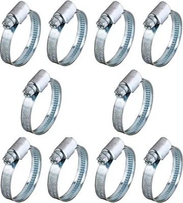 Produktbild von 10x Schlauchschellen Edelstahl Edelstahl W2 mit Schneckengewinde Rohrschellen 25-40/9