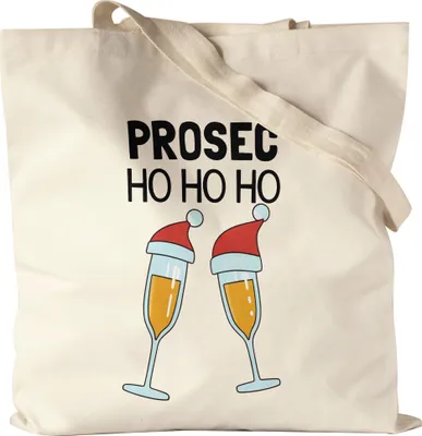 Produktbild von Prosec Ho Ho Ho Jutebeutel Weihnachten Witzig Lustig Nikolaus X-Mas