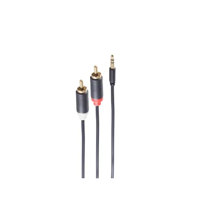 Zdjęcie produktu dla shiverpeaks BS33983-S, 3.5mm, Męska, 2 x RCA, Męska, 1,5 m, Czarny