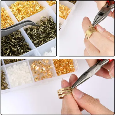Produktbild von Juwelenmacher-Set - DIY-Kits für Ohrringe, Armbänder und Halsketten in Gold, Silber und Bronze