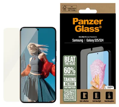 Immagine prodotto di PanzerGlass - Pellicola protettiva per telefoni cellulari - ultra wide fit - Vetro - per Samsung Galaxy S25 (PGRUWFAG38388)