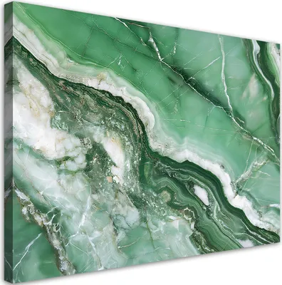 Image de Tableau sur toile Marbre vert Style Glamour 100x70 Feeby Vert Tableau pour le mur prêt à accrocher