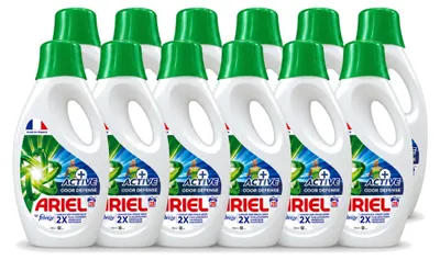 Produktbild von 12 x Ariel Active Odor Defense Flüssigwaschmittel - 1,26 L - Vorteilspackung - 12 Stücke