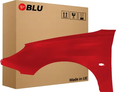 Image de BLU Aile Compatible avec Peugeot 206 EKB Gauche Rot Rouge Vallelunga | 1998-2009 | Avant | Peint| Pr?t ? Monter | Acier
