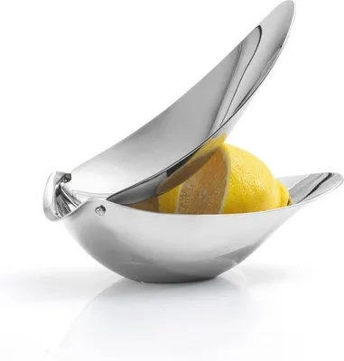 Obrázok produktu pre Odšťavovač na citrusové plody – 17,5 x 9,2 x 5,6 cm, strieborný, efektívne odšťavovanie citrónov