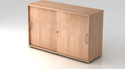 Produktbild von Schiebetürschrank 1752S BM, 2 OH 120 x 40 x 74,8 cm (BxTxH)