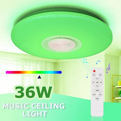 Produktbild von Fiqops 36W LED Deckenleuchte Deckenlampe Bluetooth Musik Wohnzimmerlampe Lautsprecher