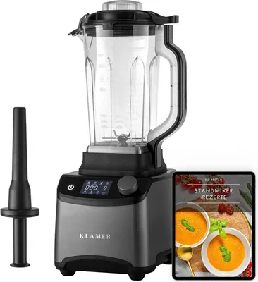 Produktbild von KLAMER Hochleistungsmixer 1800W, 1,75L Standmixer mit Tritan-Mixbehälter, Smoothie Maker mit 28000 U/Min, 9 Programme und 6 Klingen