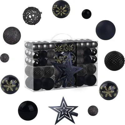 Image de Bougies noires - Lot de 101 bougies - Décoration de Noël de qualité