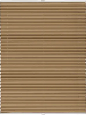 Produktbild von Plissee auf Maß für Fenster zum Anschrauben in Glasleiste Farbe: Cappuccino, Größe: B): 51-60 cm, H): 40-100 cm