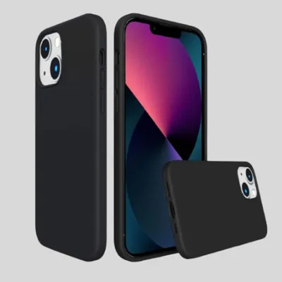 Produktbild von Handyhülle Schwarz Silikon Case für Apple iPhone 13,stoßfest Hülle mit Kameraschutz,MagSafe Silikon Slim Case Cover