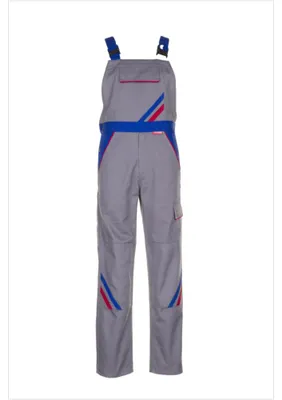 Produktbild von Planam Highline Latzhose zink/kornblau/rot Gr. 44, 2333044