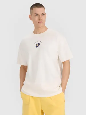 Zdjęcie produktu dla T-shirt oversize z nadrukiem męski 4F 4FRSS25TTSHM2981-11S-XXL