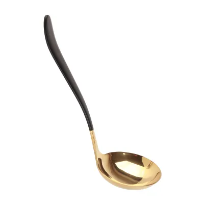 Imagen del producto de Cuchara redonda de acero inoxidable 304 para cocinar, servir sopas y otros platos. Utensilios de cocina