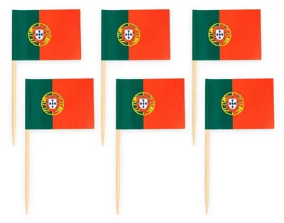 Produktbild von 50 Portugal Flaggen Party Picker 8cm