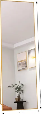 Immagine prodotto di Specchio a figura intera, design moderno, utilizzo versatile, oro