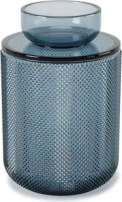 Produktbild von Umbra Organizer Allira, Glasbehälter, Aufbewahrungsbehälter, Glas, Blau, 15 cm, 1015411-060